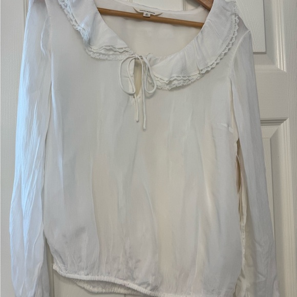 Lucky Brand Tops - Lucky Brand White Ruffled Blouse